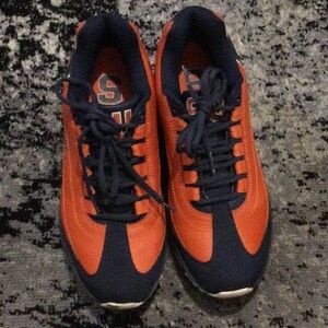 Syracuse University Gently Worn Signed Floyd Little Orange and Navy Sneakers #44